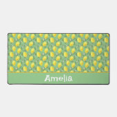 Schattigee citroengele groene patroonnaam bureaumat (Voorkant)