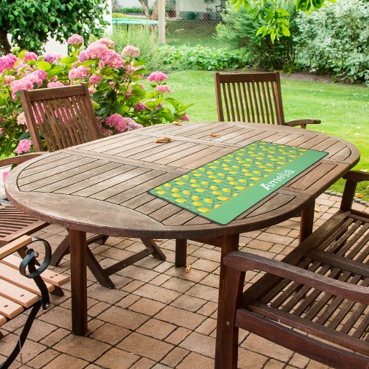 Schattigee citroengele groene patroonnaam bureaumat