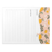 Schattigee citroenillustratie Te doen lijst Checkl Notitieblok (Voorkant)