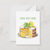 Schattigee citroentaart tekst toevoegen notitiekaartje (Voorkant)