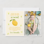 Schattigee Citrus verjaardagsfeestje foto Bedankkaart (Voorkant)