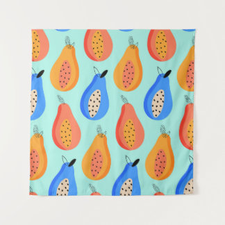 Schattigee Citrusvruchten Zomer Vintage Wandkleed