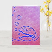 Schattigee Clam Shell Onder het Zee Blauw Paarse Kaart (Gele Bloem)