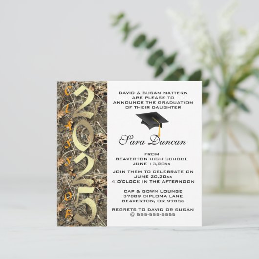 Schattigee Classic Country Camo 2025 Afstuderen Ui Kaart (Staand voorkant)