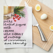 Schattigee Classic Eggnog Kerst Drink Recept Theedoek (Quarter Fold)