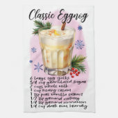 Schattigee Classic Eggnog Kerst Drink Recept Theedoek (Verticaal)