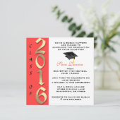 Schattigee Classic Elegant 2016 Afstuderen Uitnodi Kaart (Staand voorkant)