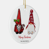 Schattigee Classic Gnomes Custom Christmas Keramisch Ornament (Rechts)