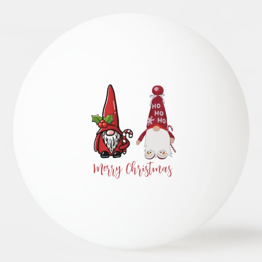 Schattigee Classic Gnomes Custom Christmas Pingpongbal (Voorkant)
