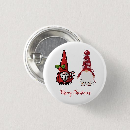 Schattigee Classic Gnomes Custom Christmas Ronde Button 3,2 Cm (Voorkant /achterkant)