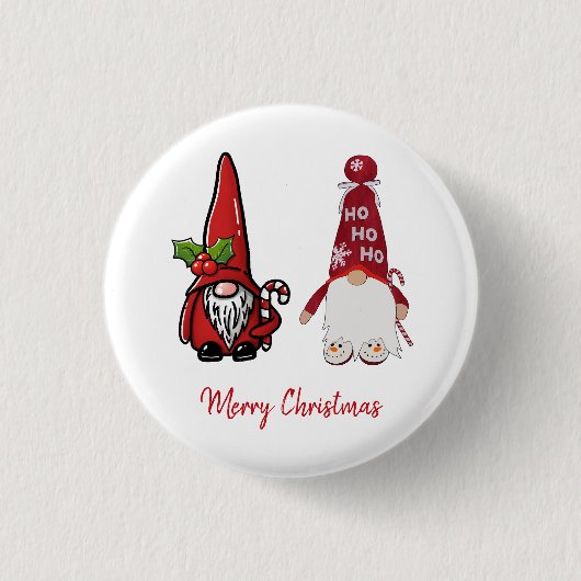 Schattigee Classic Gnomes Custom Christmas Ronde Button 3,2 Cm (Voorkant)