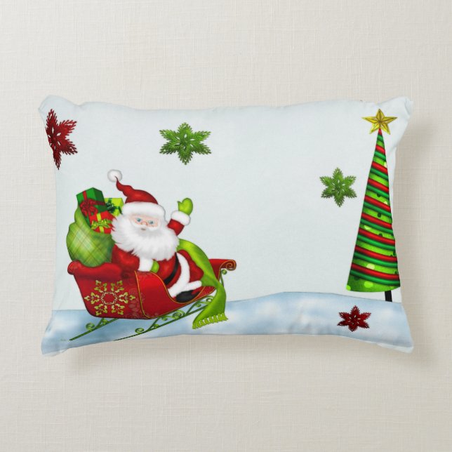 Schattigee Classic Santa Whimsey VAKANTIE DECOR RE Decoratief Kussen (Voorkant)
