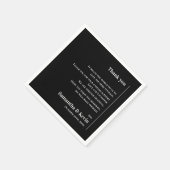 Schattigee Classic Zwart Wit Bruiloft Dank u Beric Servet (Hoek)