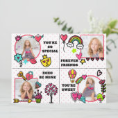 Schattigee Classroom Valentijnsdag Custom Photo Ca Feestdagenkaart (Staand voorkant)