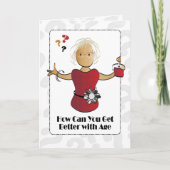 Schattigee Classy Funny Vrouw Cartoon Etnische Ver Kaart (Voorkant)