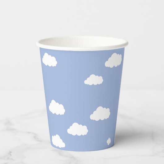 Schattigee Cloud 9 Negen Baby shower Whimsical Par Papieren Bekers (Achterkant)
