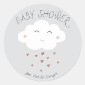 Schattigee cloud baby shower sticker (Voorkant)