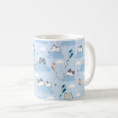 Schattigee Cloud Cat Mok - Schattige katten en vli (Voorkant rechts)