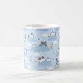 Schattigee Cloud Cat Mok - Schattige katten en vli (Center)