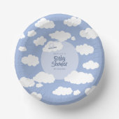 Schattigee cloud negen 9 Baby shower grillige part Papieren Kommen (Voorkant)