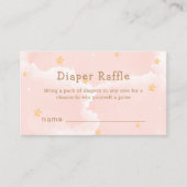 Schattigee Cloud Nine Stars Luier Raffle Baby show Informatiekaartje (Voorkant)