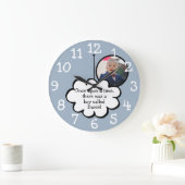 Schattigee Cloud op een String Gepersonaliseerde F Grote Klok (Huis)