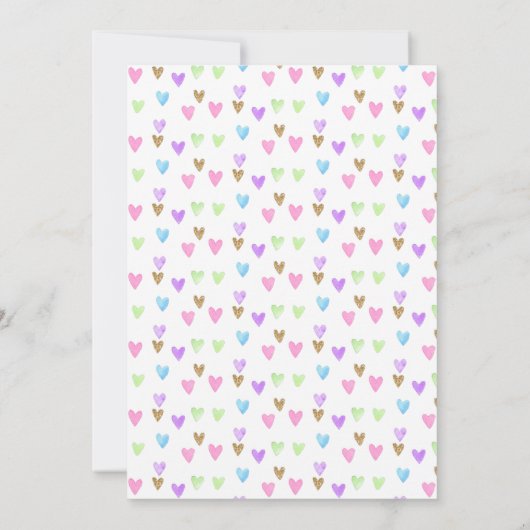 Schattigee Cloud Rain Rainbow Waterverf Baby showe Kaart (Achterkant)