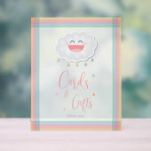 Schattigee Cloud regendruppels Baby Strooi Kaarten Acryl Bord (Neutraal)