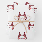 Schattigee Clown Cat Gift Wrapping Paper (In situ)