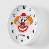 Schattigee clown gezicht wandklok voor kind kamer (Hoek)