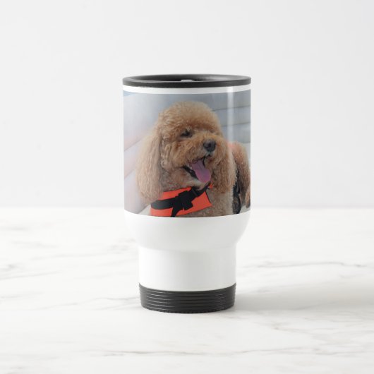 Schattigee Cockapoo Dog Pet Animal Foto op Boot Reisbeker (Center)