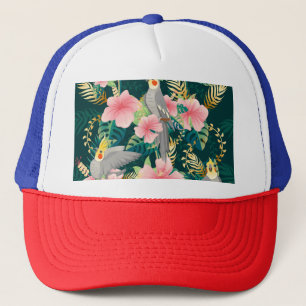 Schattigee Cockatiel Parrot Pattern Trucker Pet