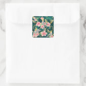 Schattigee Cockatiel Parrot  Pattern Vierkante Sticker (Tas)