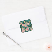 Schattigee Cockatiel Parrot  Pattern Vierkante Sticker (Envelop)