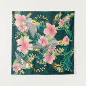 Schattigee Cockatiel Parrot  Pattern Wandkleed (Voorkant (horizontaal))