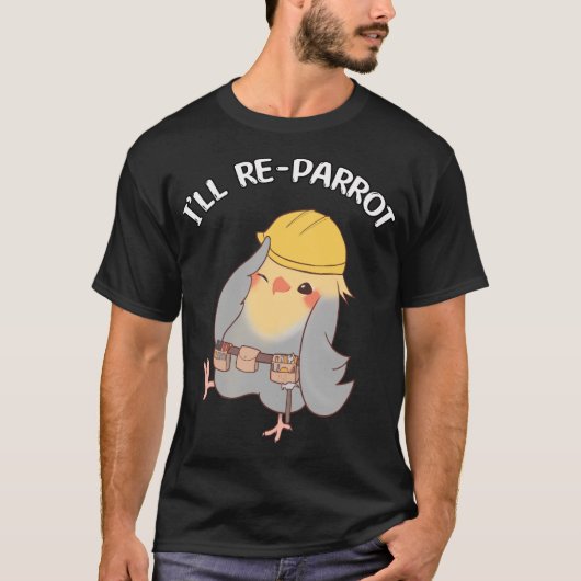 Schattigee Cockatiel Parrot Pun T-shirt (Voorkant)