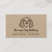 Schattigee Cocker Spaniel Dog | Huisdierenoppas |  Visitekaartje (Voorkant)