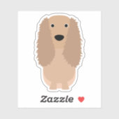 Schattigee Cocker Spaniel Dog Puppy Pup Kiss Cut V Sticker (Vel)