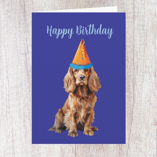 Schattigee Cocker Spaniel Hondenliefhebber Verjaar Kaart