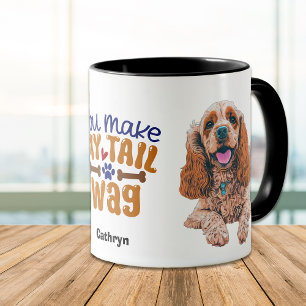 Schattigee Cocker Spaniel Je maakt mijn staart wag Mok
