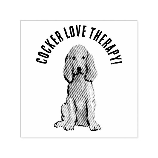 Schattigee Cocker Spaniel Love Therapy Self-Inking Zelfinktende Stempel (Design)