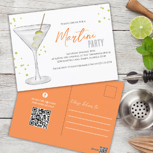 Schattigee Cocktail Party Martini Drink Custom Briefkaart