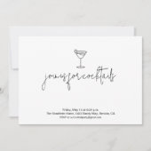 Schattigee cocktail party uitnodiging (Voorkant)