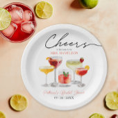 Schattigee Cocktail Vrijgezellenfeest Party Papieren Bordje