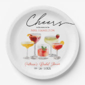 Schattigee Cocktail Vrijgezellenfeest Party Papieren Bordje (Voorkant)