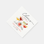 Schattigee Cocktail Vrijgezellenfeest Party Servet (Hoek)