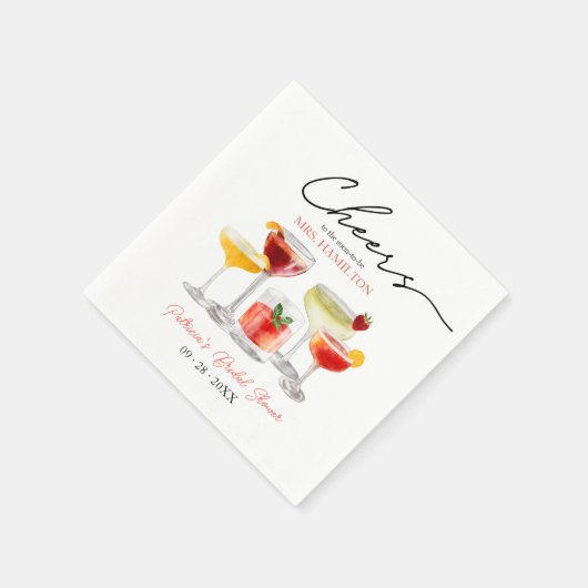 Schattigee Cocktail Vrijgezellenfeest Party Servet (Hoek)