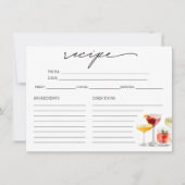 Schattigee Cocktail Vrijgezellenfeest Recept Kaart (Voorkant)