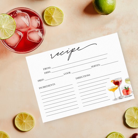 Schattigee Cocktail Vrijgezellenfeest Recept Kaart