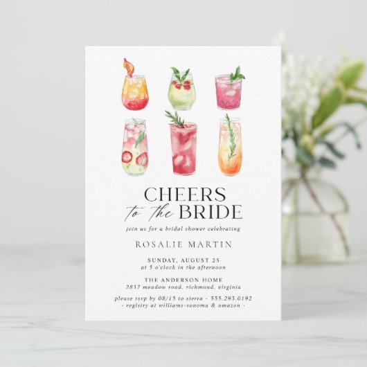 Schattigee cocktails | Simple Fun Summer Vrijgezel Kaart (Staand voorkant)